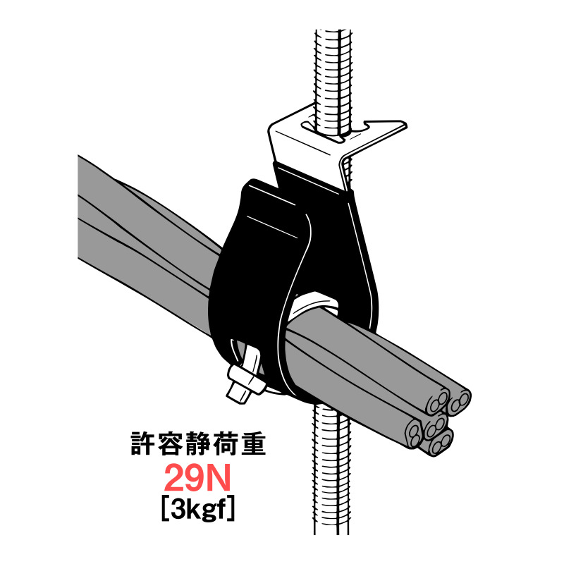吊りボルト・丸鋼用ケーブル支持金具 | ネグロス電工商品情報サイト