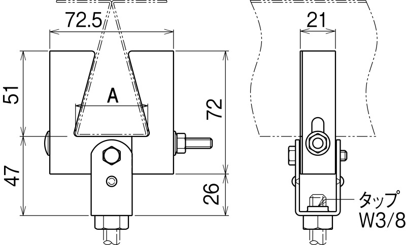 F,雪印Fデッキ用吊りボルト支持金具 | ネグロス電工商品情報サイト