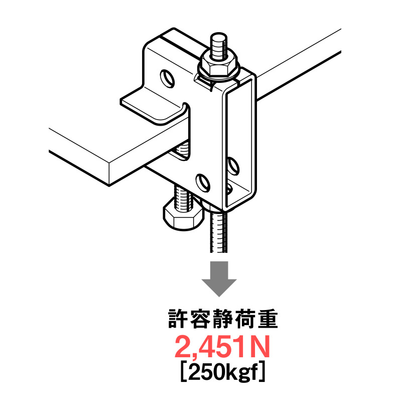 一般形鋼用吊りボルト支持金具 | ネグロス電工商品情報サイト