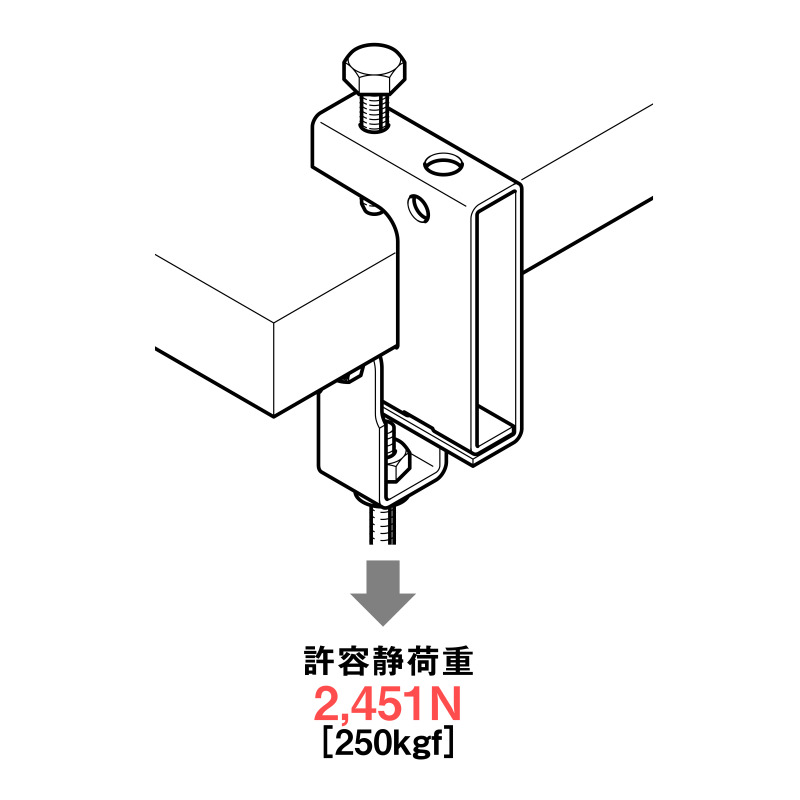 一般形鋼用吊りボルト支持金具 | ネグロス電工商品情報サイト