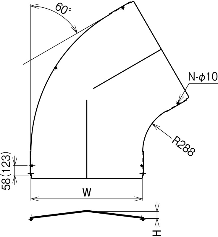 水平ベンド屋根形カバー | ネグロス電工商品情報サイト