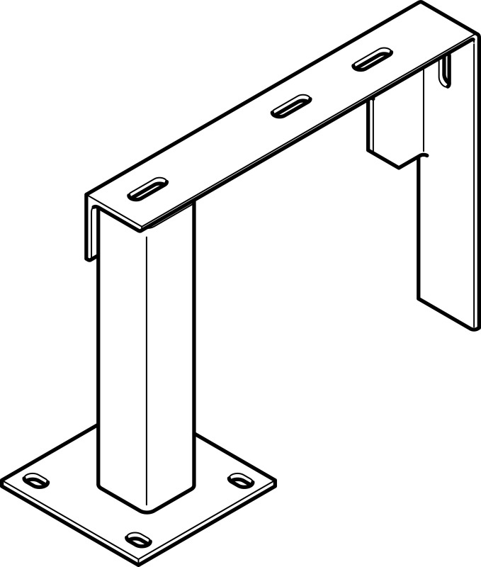 床面固定立上りケーブルラック用耐震架台（壁面接近用） | ネグロス 